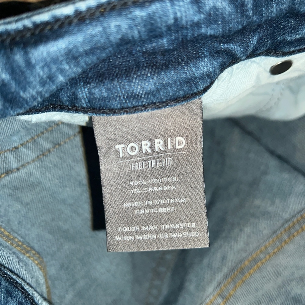 Torrid high rise slim boot vintage stretch women’s blue jeans - Picture 10 of 11